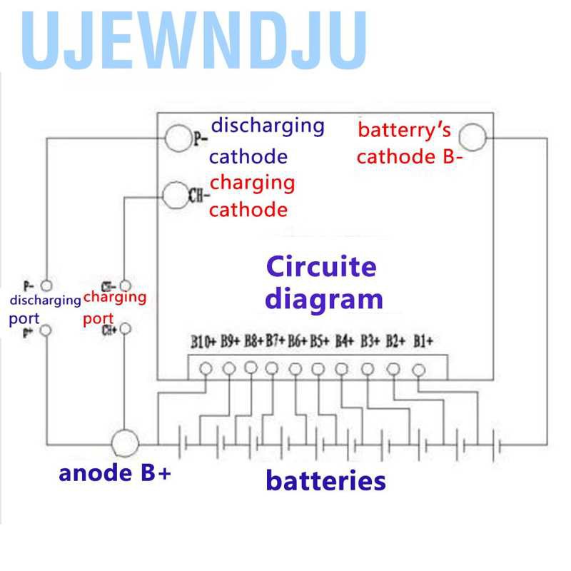 Bảng Mạch Bảo Vệ Pin Lithium 10s 40a 36v Li-Ion