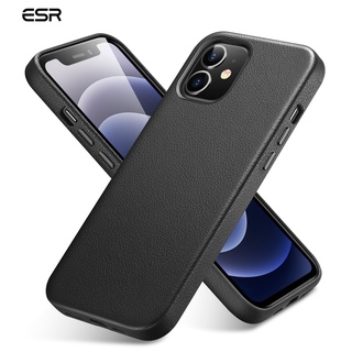 Esr Ốp Điện Thoại Da Thật Cao Cấp Có Đế Sạc Không Dây Chống Trầy Cho iPhone 12 mini / iPhone 12 / 12 Pro Max 12 Pro Max