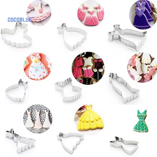 9Pcs Fashion Dress Mold Sugarcraft Biscuit Cookie Baking Tool