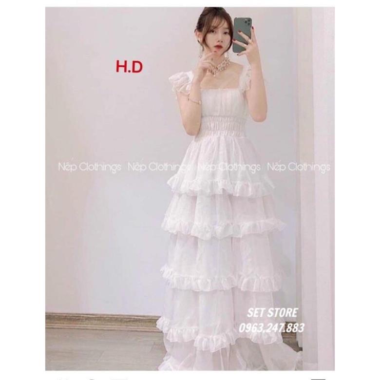 Váy 2 dây cánh tiên màu trắng có đệm ngực,Đầm body hai dây vai kiểu Hàn Quốc <53kg | BigBuy360 - bigbuy360.vn