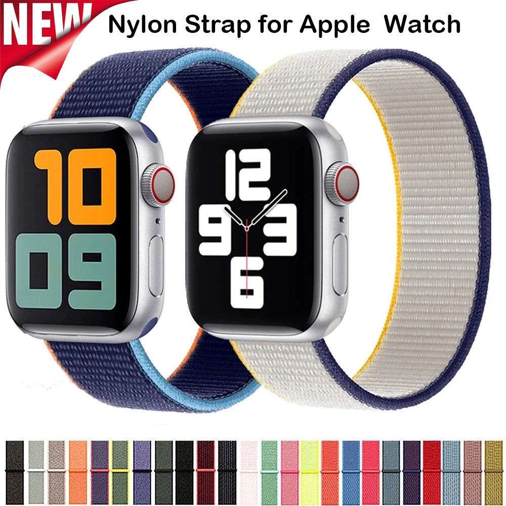 Dây đeo sợi nylon thích hợp cho đồng hồ thông minh Apple Watch 6 SE 5 4 3 2 1 44mm 38mm 40mm 42mm