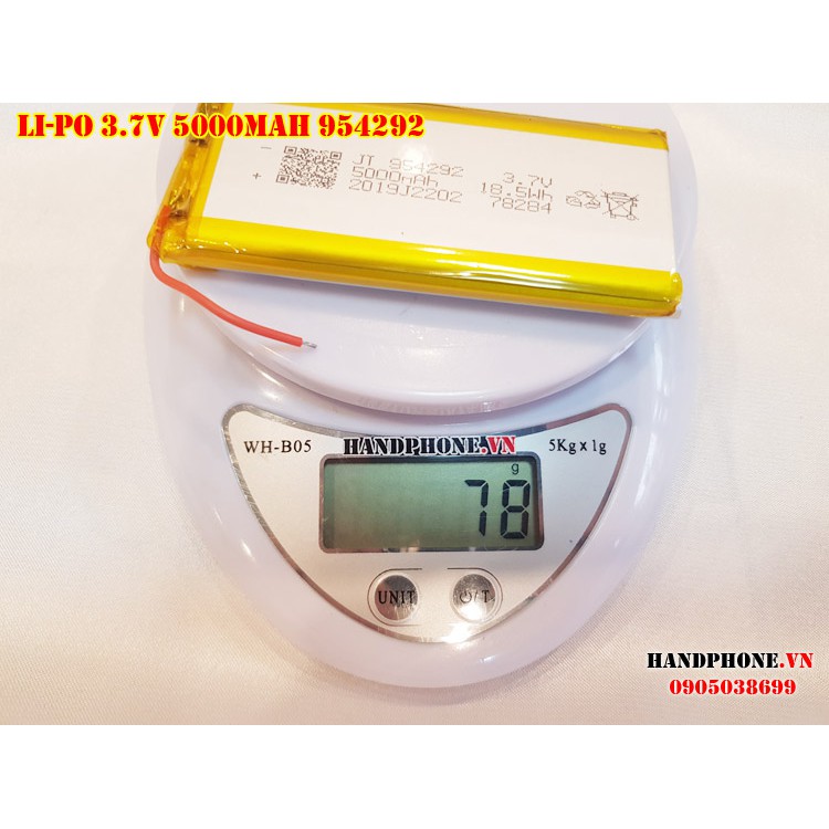 Pin Li-Po 3.7V 954292 5000mAh (Lithium Polyme)