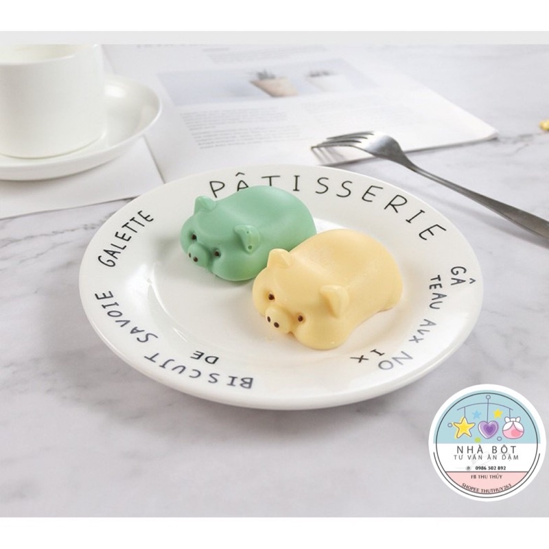 Khuôn silicon làm bánh pudding,làm thạch,đậu hũ hình heo và thỏ