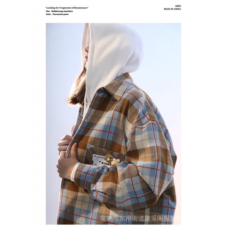 Áo Sơ Mi Nam Dài Tay Họa Tiết Kẻ Sọc Ca Rô Thời Trang Đường Phố