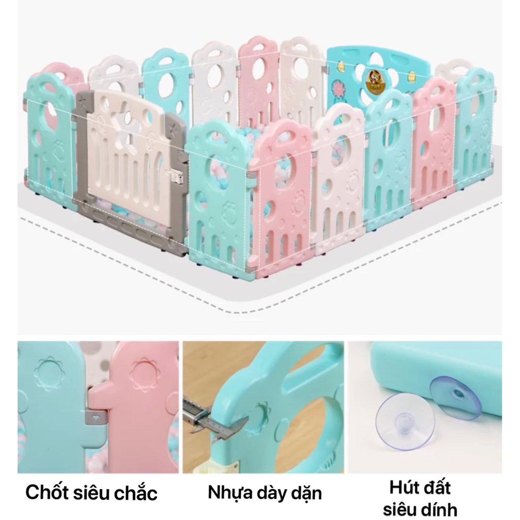 Quây bóng 3D cao cấp màu pastel siêu đẹp cho bé ( 10 cánh + 2 cửa)