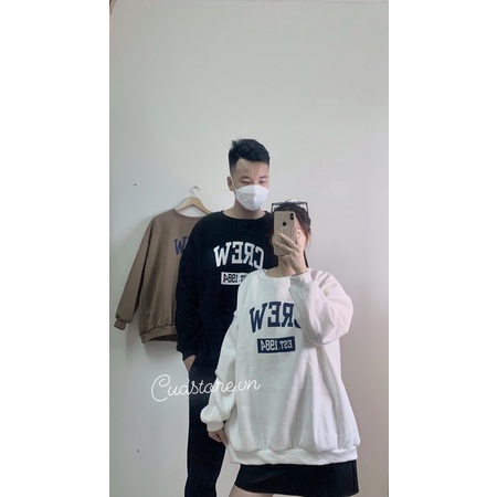Áo sweater nỉ lót bông siêu dày dáng unisex