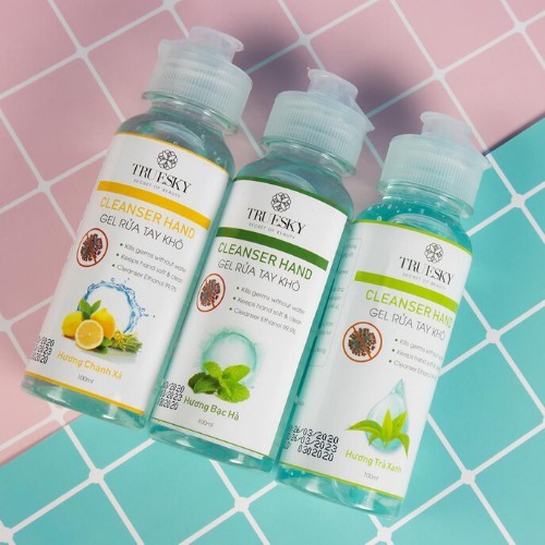 Nước rửa tay khô sát khuẩn Truesky 100ml gồm 3 hương (hương chanh sả & hương bạc hà & hương trà xanh) - Katta | BigBuy360 - bigbuy360.vn