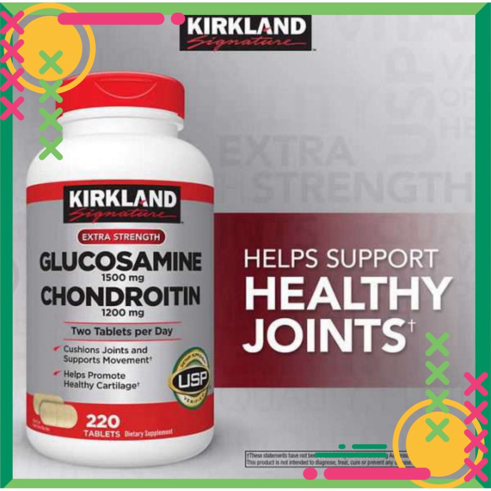 SIÊU GIẢM GIÁ Viên uống bổ khớp Glucosamine 1500mg & chondroitin 1200mg 220 viên - Glucosamin Kirkland SIÊU GIẢM GIÁ