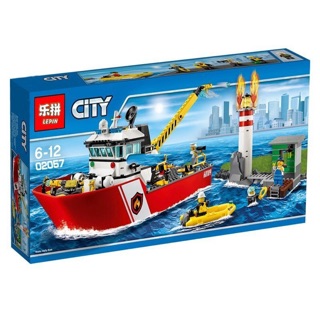 Lắp ráp xếp hình 461 mảnh Lego City 60109 Bela 10830 Lepin 02057: Tàu thuyền cứu hộ