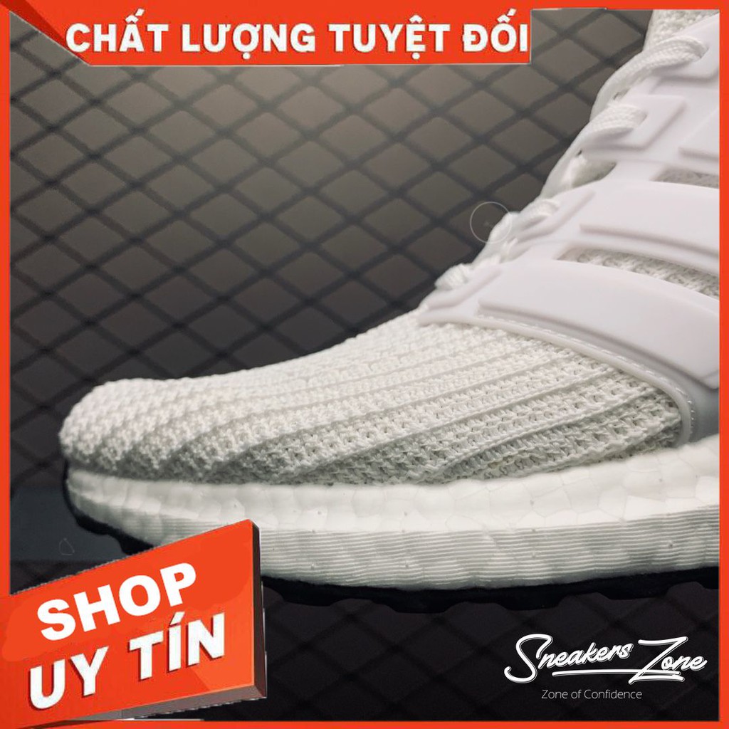 (FREE SHIP + HỘP + QUÀ) Giày thể thao sneaker nam nữ ULTRA BOOST 4.0 white trắng đế đen | BigBuy360 - bigbuy360.vn