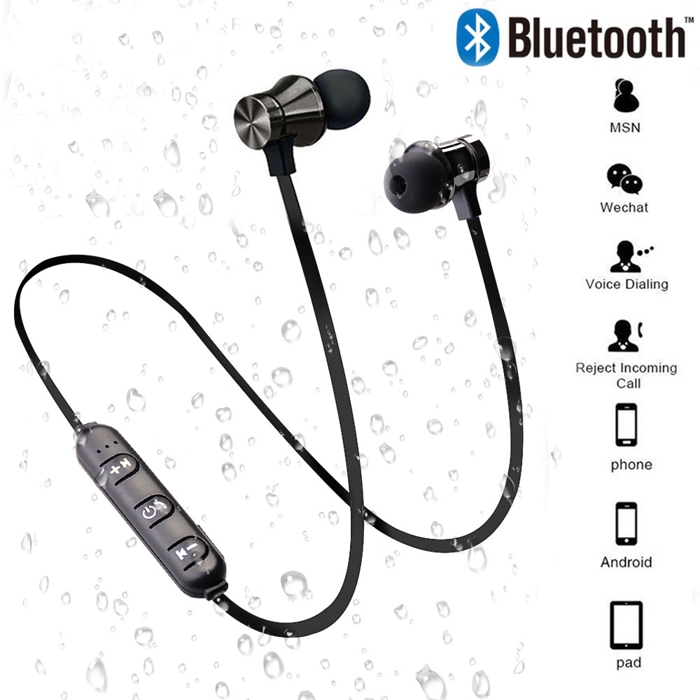 Tai Nghe Nhét Tai Bluetooth Không Dây Có Nam Châm Hít Cho Điện Thoại Ios Iphone Android