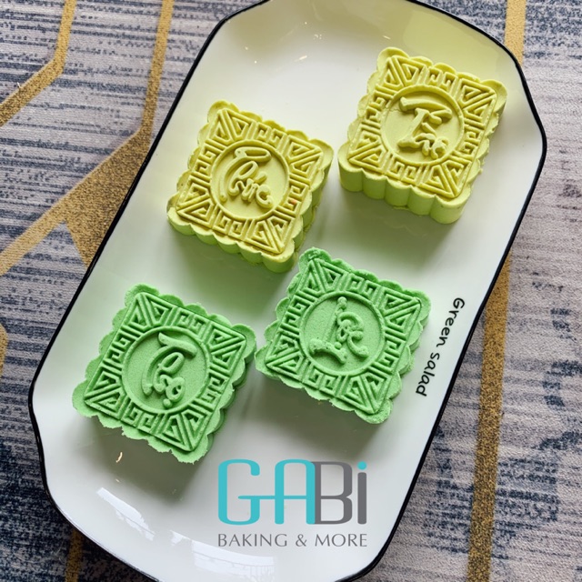 Khuôn nhấn trung thu lò xo 125g 4 mặt vuông Phúc lộc thọ tài