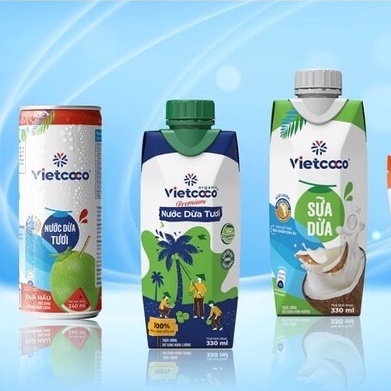(combo 12) hộp Nước dừa - sữa dừa  đóng hộp Vietcoco