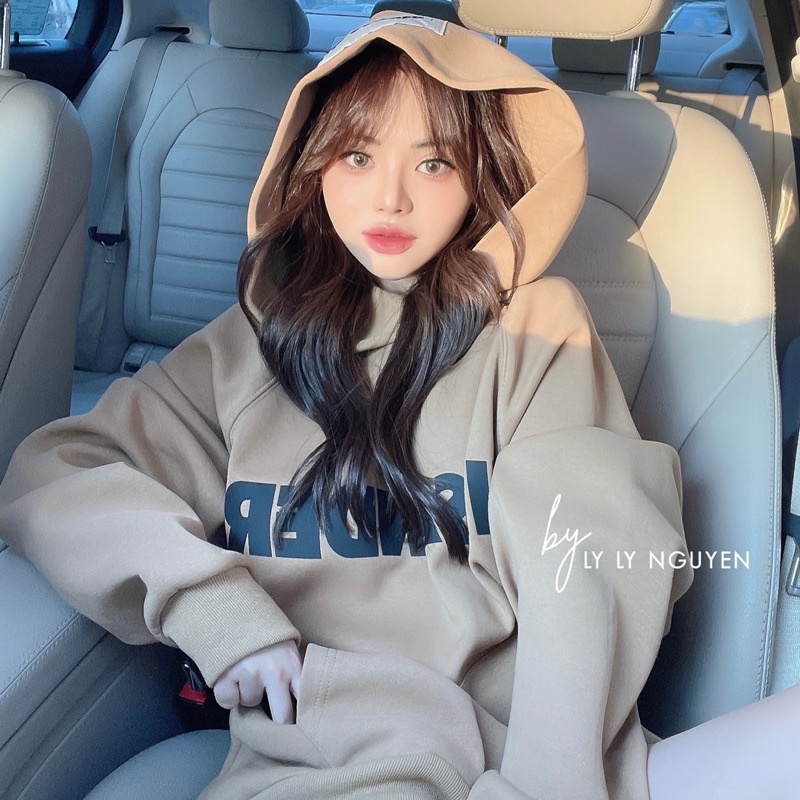 Áo hoodie dài tay màu nâu dành cho nữ | BigBuy360 - bigbuy360.vn