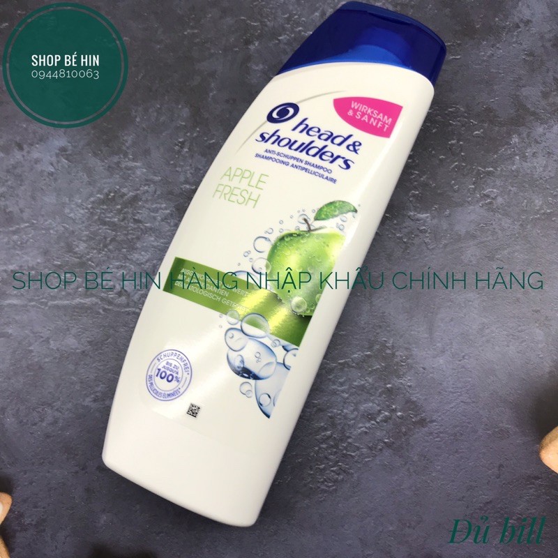 (Đủ bill, bao giá shopee) Dầu gội Head&Shoulder chính hãng Đức đánh bay gầu hiệu quả không làm khô tóc