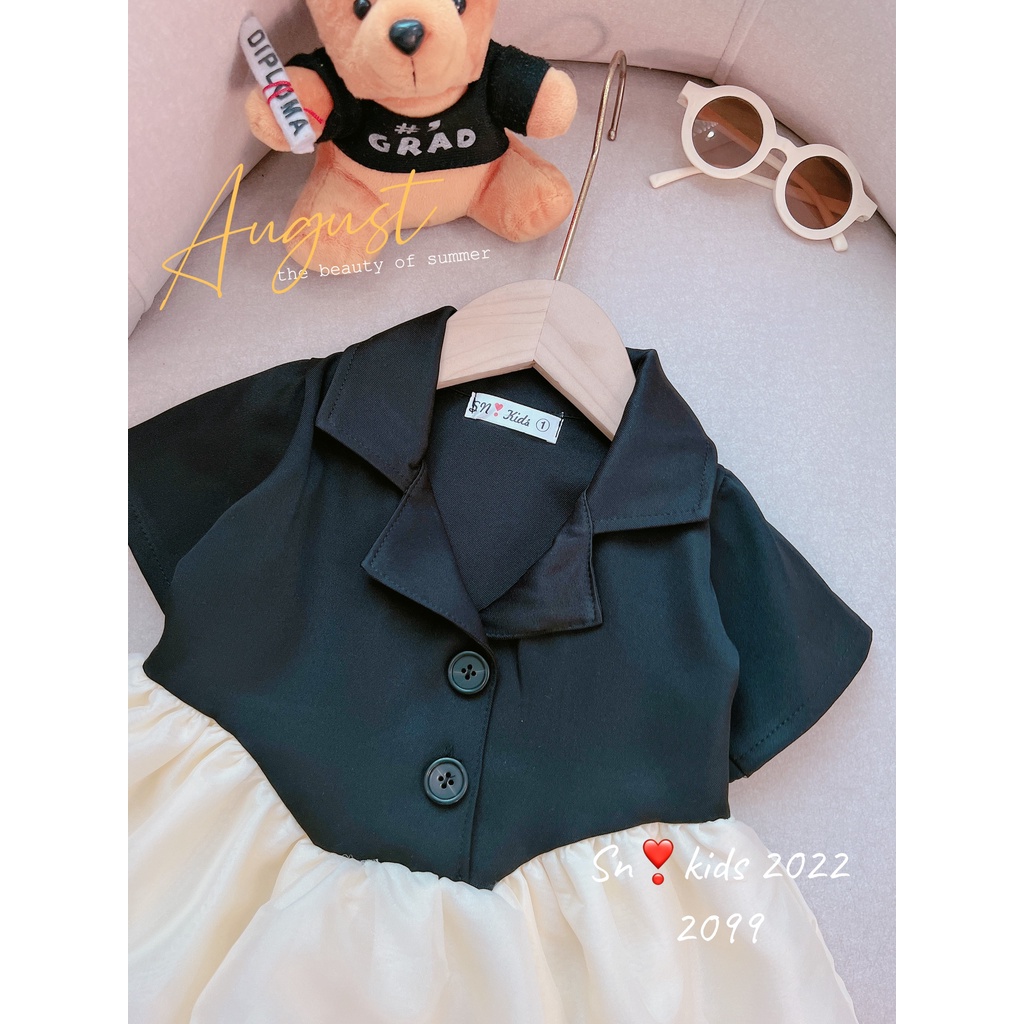 Váy tiểu thư chân váy ren 3 tầng sang chảnh tony media hằng kids