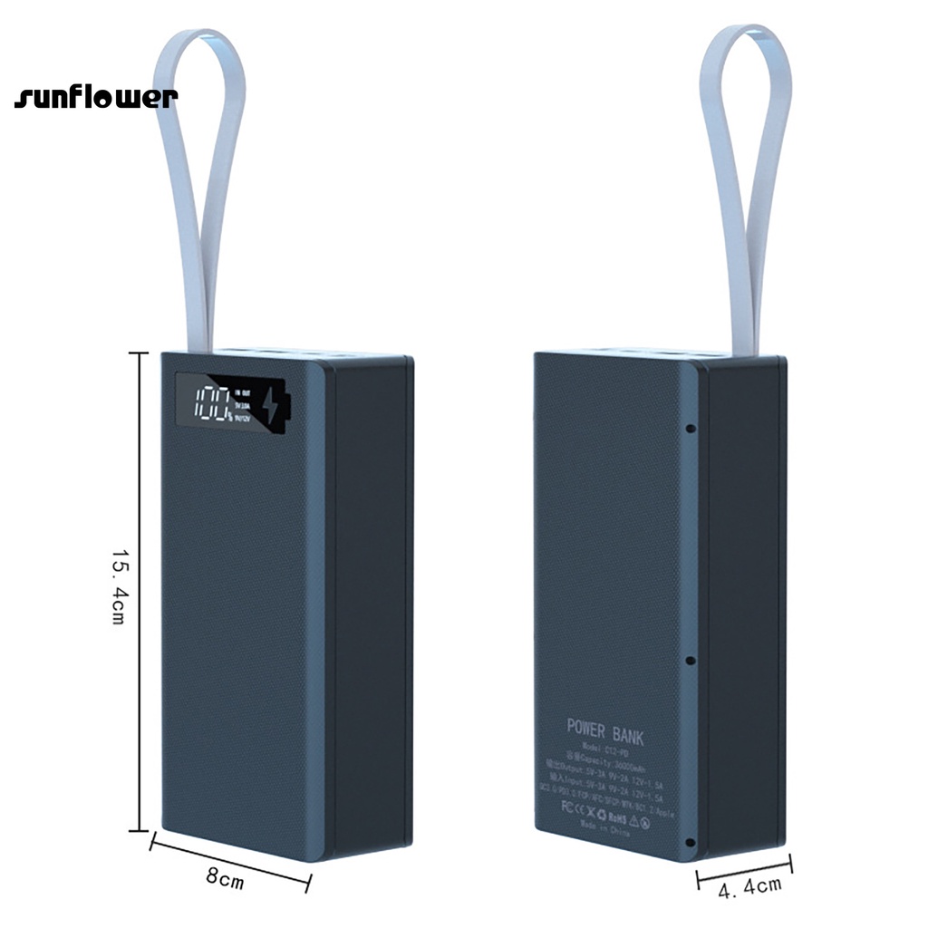 Sf Hộp Pin Dự Phòng Tự Lắp Ráp Sức Chứa 12x18650 QC PD Tiện Dụng Điện Thoại