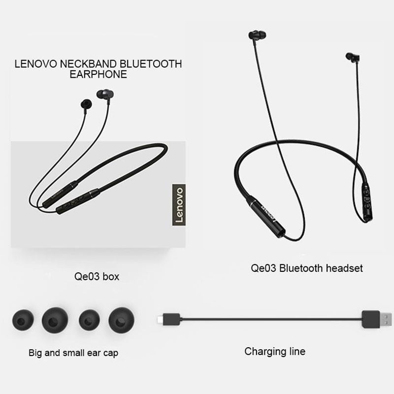 Tai Nghe Bluetooth 5.0 Superb IPX5 Đeo Cổ Kiểu Thể Thao Lenovo QE03