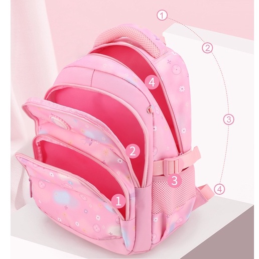 Balo Học Sinh Tiểu Học Cho Bé Gái lớp 2-5,Chắc Chắn,Độ Bền Cao