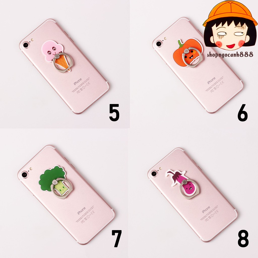 [KÈM HỘP ĐỰNG] Iring Giá Đỡ Điện Thoại Chiếc Nhẫn Icon Rau Củ Quả Siêu Đáng Yêu Bám Cực Chắc Không Lo Bong Tróc! | BigBuy360 - bigbuy360.vn