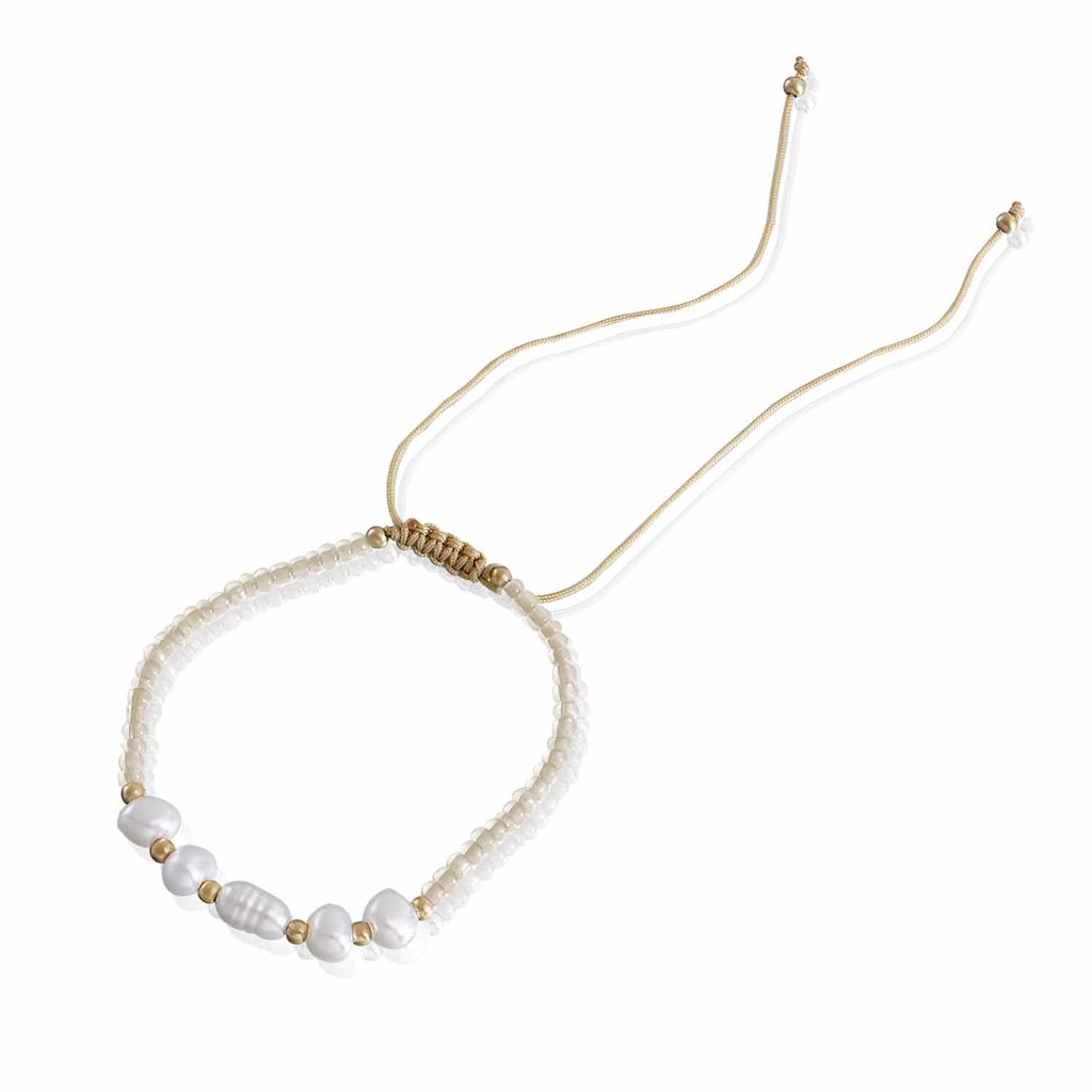 Vòng Tay Chuỗi Hạt Trong Suốt Nhiều Màu Đính Ngọc Trai Nhân Tạo Thời Trang Cho Nữ