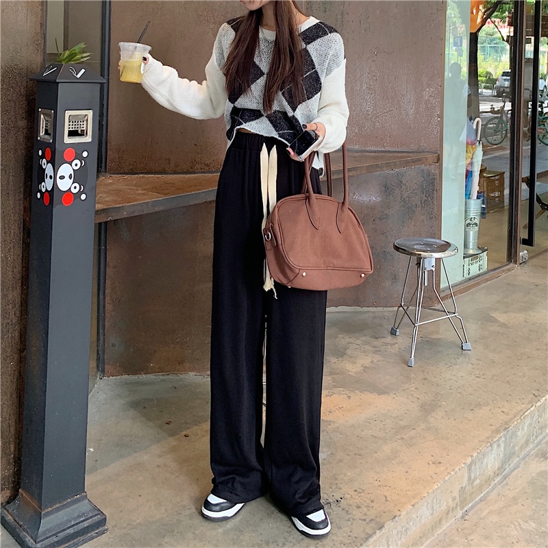 Quần SUXI ống rộng phong cách thể thao năng động trẻ trung dành cho nữ