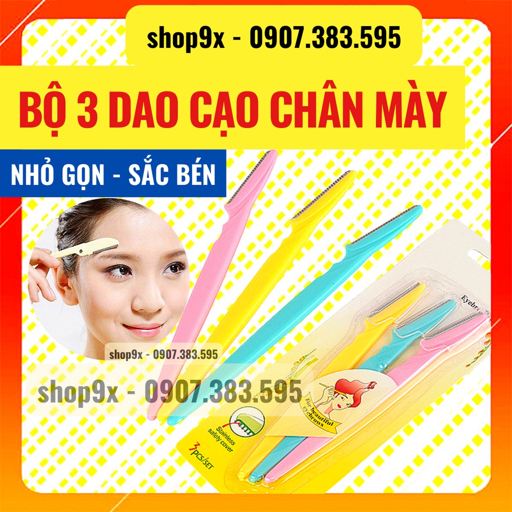 Bộ 3 Dao Cạo Chân Mày Tinkle