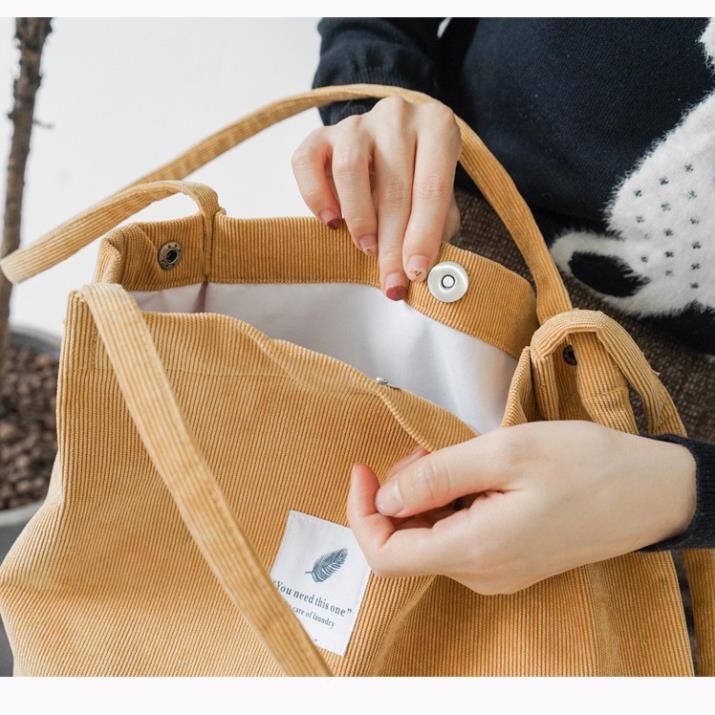 Túi vải tote canvas giá rẻ thời trang đeo vai đựng đồ giá rẻ đi học đi chơi siêu hot