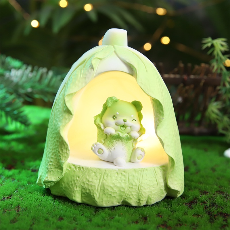 [Hàng sẵn] Đèn trang trí hình bắp cải nhỏ vui vẻ - Đèn LED Decor trang trí phòng - Làm quà tặng