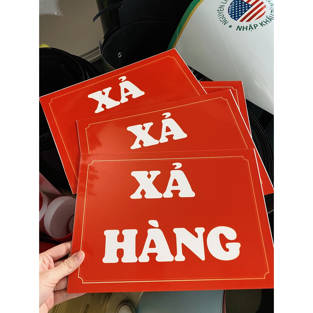 BIỂN SALE, BIỂN XẢ HÀNG, HÀNG MỚI VỀ kích thước A4, in 2 mặt sắc nét
