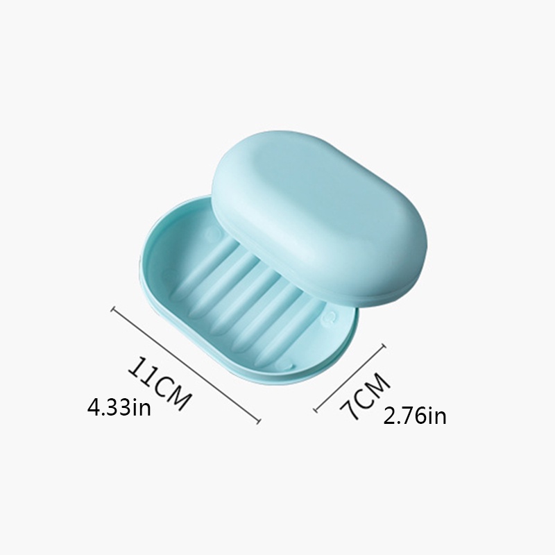 Hộp đựng xà phòng hình oval màu sắc xinh xắn chống rò rỉ tiện dụng mang theo du lịch