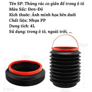 [FREESHIP] Thùng Rác Co Giãn Mini Để Trên Ô Tô, Gần Bàn Làm Viêc, Có Thể GẤP GỌN, Vô Cùng TIỆN LỢI, HỮU ÍCH