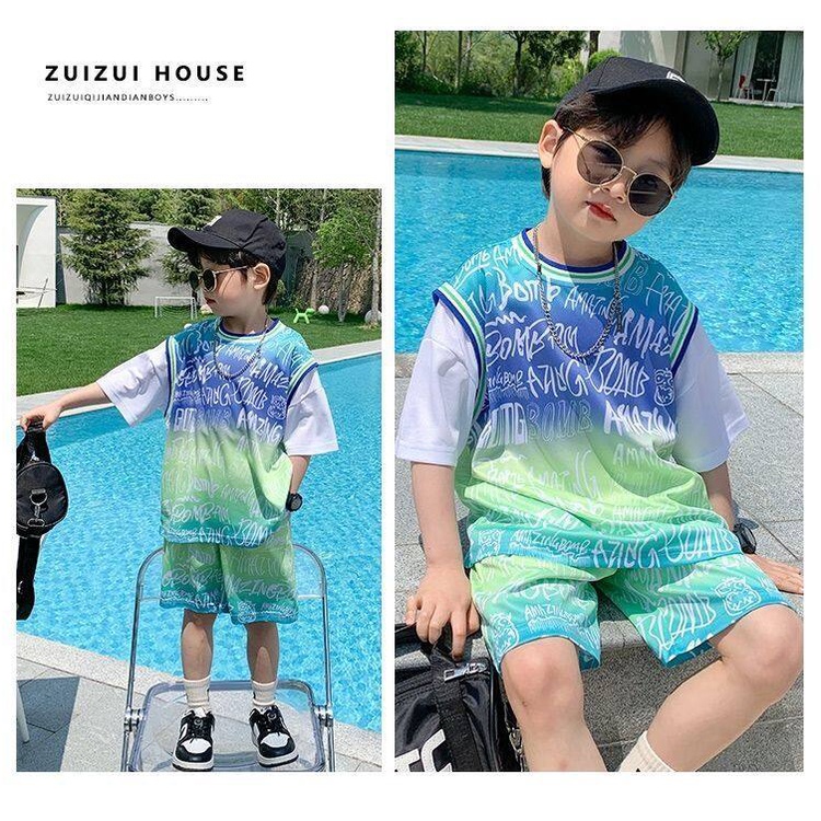 Bộ 2 Món Áo Thun + Quần Short Thời Trang Cho Bé Trai Từ 3 Đến 4-5 Đến 6 Đến 7 Đến 8 Đến 9 Đến 10 Đến 11 Đến 12 Đến 13 Đến 14 Tuổi