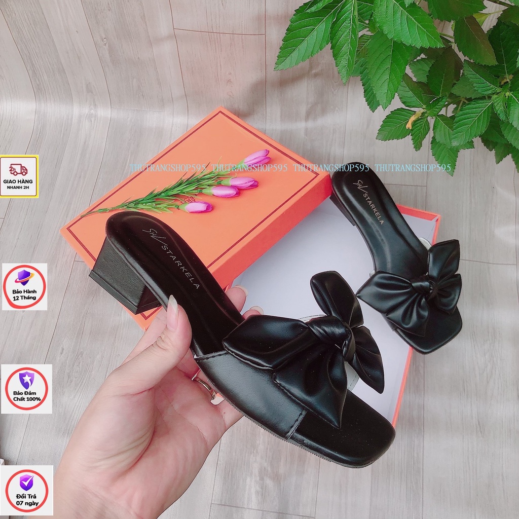 Dép cao gót 3p có 3 mầu kem đen trắng siêu mẫu hàn quốc
