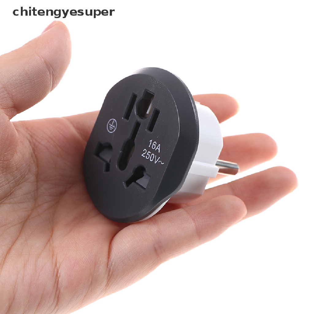 Phích cắm chuyển đổi 16A chuẩn UK US AU sang EU AC