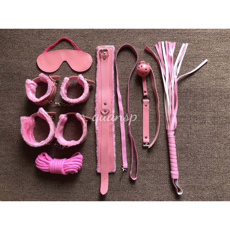 (video thật+ảnh thật) Bộ 7 món cosplay hóa trang tạo kiểu màu hồng