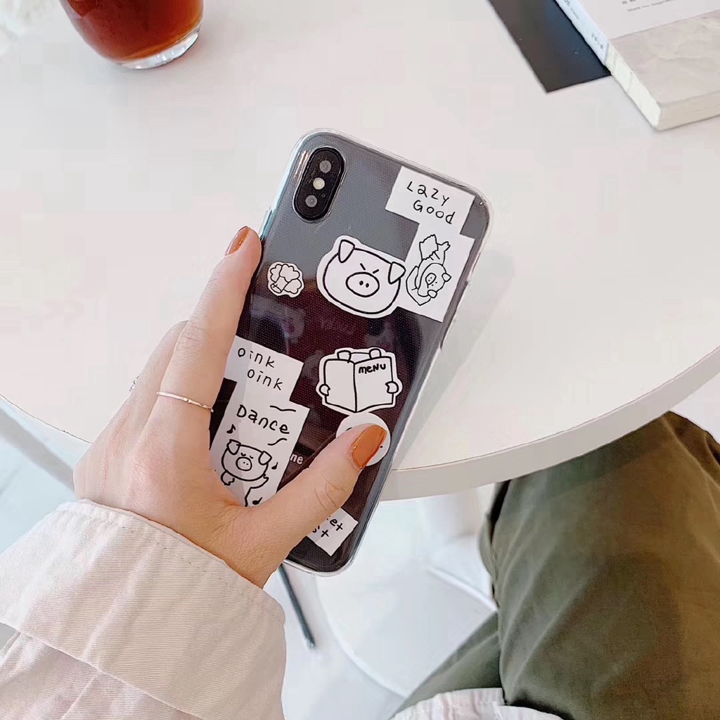 Ốp lưng iphone Ốp điện thoại trong suốt cho Iphone 6/6plus/6S/6S plus/6/7/7plus/8/8plus/X/XS/XS Max/ Dinuo case
