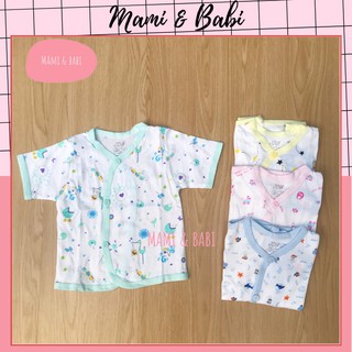 Áo Sơ Sinh Cho Bé Tay Ngắn Cài Xéo JOU BABY