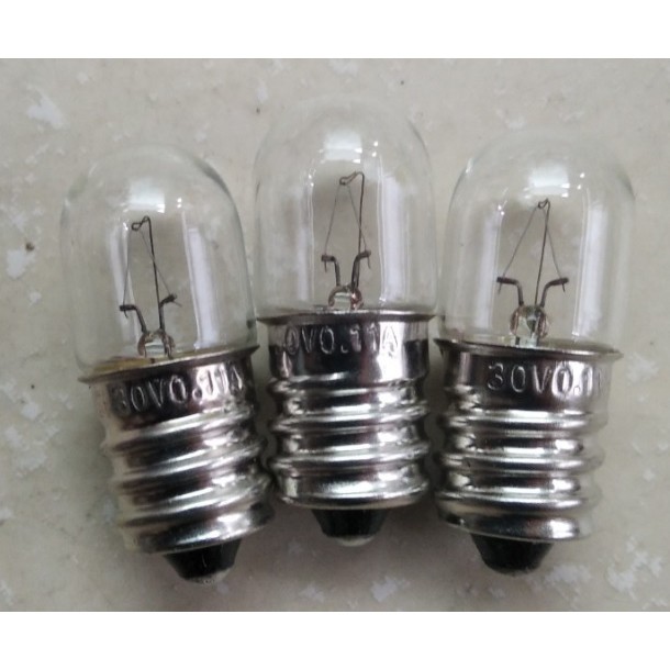 Bóng đèn sợi đốt E12 30V 0.11A đuôi xoáy 12mm