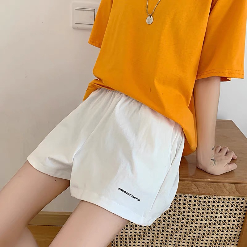 Quần đùi Unisex cạp chun quần short nam nữ thể thao đi chơi chất thun mềm mát