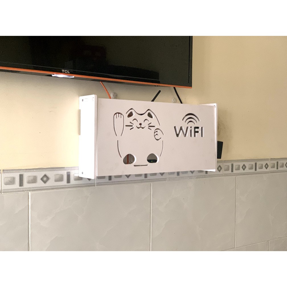 Kệ treo wifi hiện đại Mèo may mắn/ chữ Love IG345/IG346