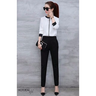 ❣️FREESHIP❣️Áo Kiểu Cổ Phối Màu Bella