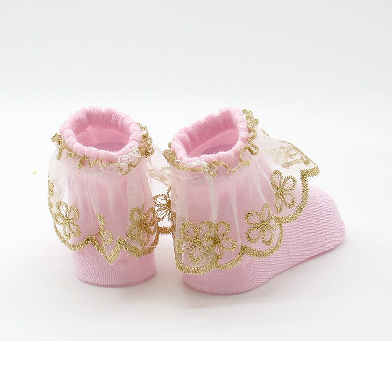 Vớ cotton phối ren xinh xắn đáng yêu cho bé