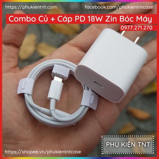 Bộ sạc nhanh iPhone Chân Dẹt + Chân Tròn ⚡FREESHIP⚡ Chính Hãng Dùng Cho iPhone 12 / 11 / XSMax / 8 Plus / 8 Zin Bóc Máy
