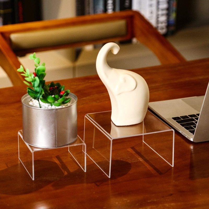 Set 3 Giá Đỡ Trưng Bày Trang Sức / Mỹ Phẩm Bằng Acrylic Tiện Dụng Cho Búp Bê