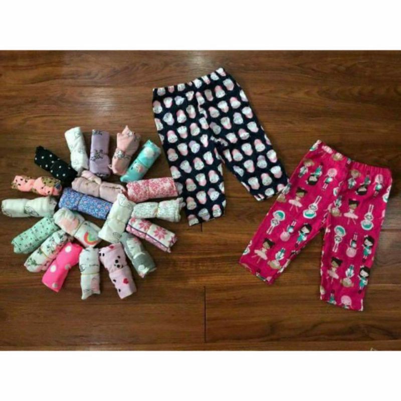 Quần legging bé trai bé gái cotton xuất dư