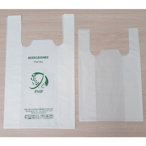 (NHẬN IN TÚI) 1 KG Túi Nilong Hai Quai Siêu Thị, Túi Đựng Hàng - Trắng sữa Tự Hủy Bảo Vệ Môi Trường