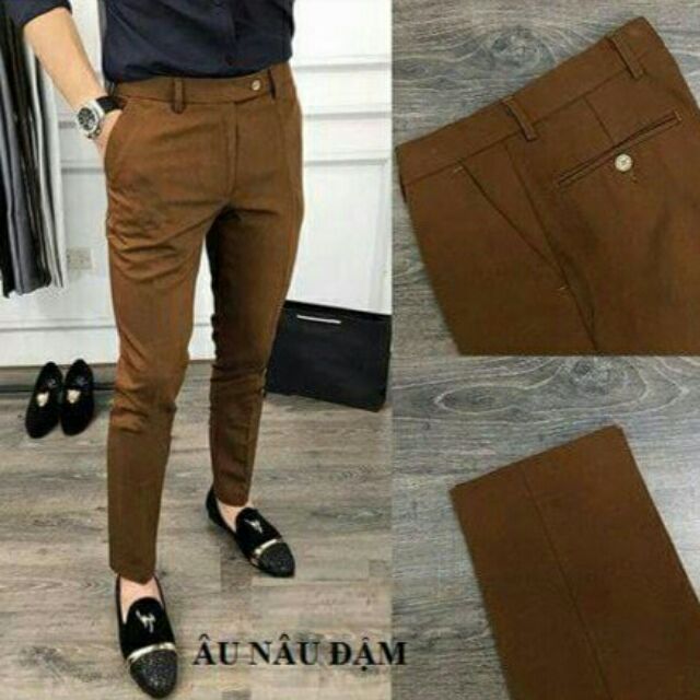 [SIÊU PHẨM] Quần âu màu nâu bò cao cấp VNXK phom ôm vải co giãn nhẹ, không nhăn,không bai màu - SA45