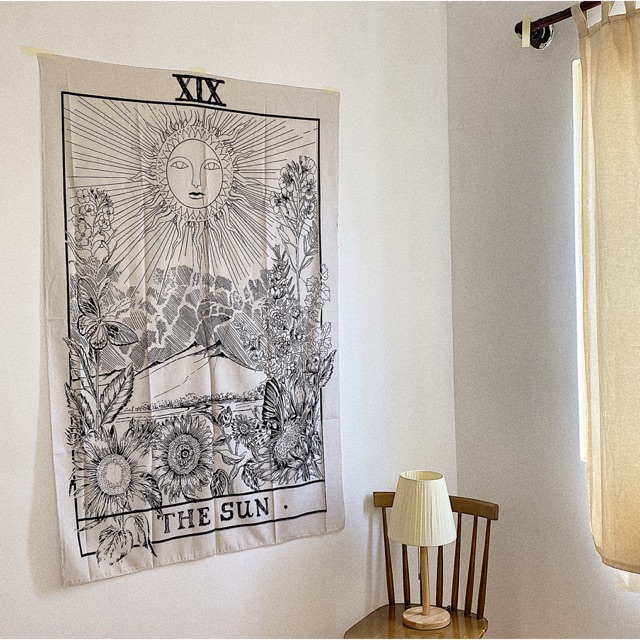 (Hình thật/Có sẵn) Tranh vải treo tường chiêm tinh