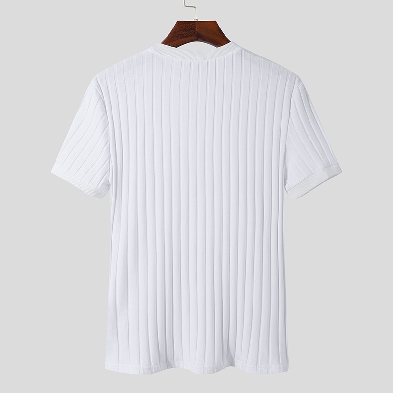 Áo Thun Croptop Dệt Kim Cổ Tròn Màu Trơn Thời Trang